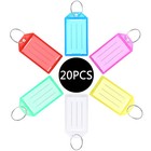 30pcs Travel Suitcase Luggage Tags Plastic Name Address Id Office Ring Labels