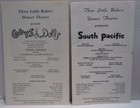 Three Little Bakers Dinner Theater  Lot Of 5 Programs  Kennett Square  Pa