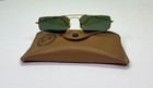 Vintage Ray-ban Bausch   Lomb W1957 Fugitives Rectangular Gold Sunglasses
