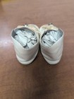 Vintage - Unbranded - White Leather Lace Up Baby Shoes W  Bells  Size 2 