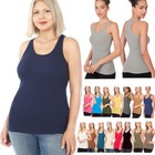  zenana Outfitters  Stretchy Ribbed Knit Racerback Tank Top  s-3x 