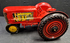 Vintage 1940 s Marx Tin Toy Tractor With Side Cutter  Back Plow hay Rake    More