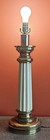 Vintage Stiffel Brass Porcelain Floral Table Lamp Hollywood Regency Mcm