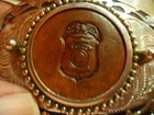Beautiful Silver Tone Western Style Belt Buckle With Leather Police Badge Insert