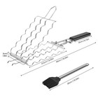 Hot Dog Holders For Grilling With Brush - 6 Hotdog Bbq 30x12 5cm  Black