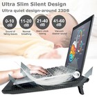 Usb Laptop Cooler Cooling Pad Stand Adjustable 6 Fan For Game Pc Notebook Stand