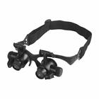 Headband Head Magnifier 8 Lens Led Light Jeweler Watch Loupe Magnifying Glasses
