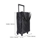 Folding Trolley Bag With Wheels Large Capacity Reusable Grocery Cart Set