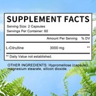 L Citrulline 3000mg Supplements Muscle Strength Endurance 120 Capsules