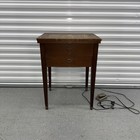 Vintage Sears Kenmore 158 523 Sewing Machine W  Cabinet   Foot Pedal - Works