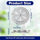 2 Pcs Bbq Grill Smoker Air Vent Set  Adjustable Stainless Steel Silver
