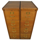 Antique Eight Drawer File Cabinet     Standard Size  Refinished Oak  1890s   22233