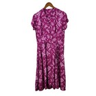 Vintage Shirt Dress Size Small Career Party Animal Print Festival Safari Pink