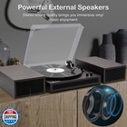 Lpandno 1 Vinyl Record Player With Stereo Bookshelf Speakers  Vintage Wood Fi