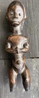 African Tribal Wood Figure Kongo yombe Style Metal Eyes Ancestor Sculpture Old