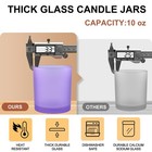 Showin 10oz Thick Frosted Purple Glass Candle Jars With Wood Lids - 15 Pack Diy