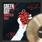 Green Day Framed Black Wood Reproduction Signature Gold Lp Display