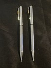 Vintage Jostens Writing Pen Mechanical Pencil Set Silver Gold Tone