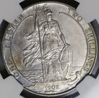 1902 Ngc Pf 63 Edward Vii Florin Great Britain Proof Matt Silver Coin  22090409d