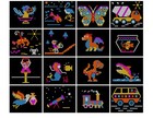 Refill Sheets For Use With Pokemon Edition Lite Brite Super Bright Hd - 16 Pack