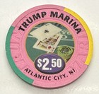 Trump Marina  2 50 Casino Chip Atlantic City New Jersey House Mold