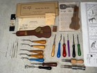 Vtg Tru Gyde Rug Hooking Punch Needle Lot Noahs Ark Canvas Pattern Tools