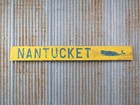 48 Inch Wood Hand Painted Nantucket Whale Sign Nautical Seafood   s321c 