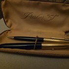 Parker  51  14k 16k Gold Filled Fountain Pen   Mechanical Pencil Set Navy Usa