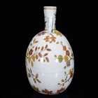 Nice Chinese Art Hand Painting Famille Rose Porcelain Bird Flat Vase