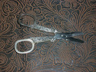 Sterling Silver Antique Folding Sewing Scissors Stainless Blades Tokyo Japan