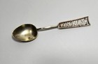 Hong Kong Sterling Silver Souvenir Spoon Filigree Handle Vintage 4 1 8  Long