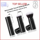 Retractable Kabuki Makeup Brush  2 Pack Travel Powder Foundation Makeup Brush Se