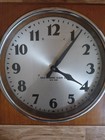 Antique Self Winding Clock Co Official Time Western Union Wall Clock  Not Tested
