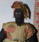 Antique Civil War African American Primitive Black Folk Art Cloth Doll 1800 s