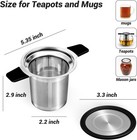 Stainless Steel Tea Infuser Steeper Strainer For Loose Leaf Tea  Fine Mesh Reusa