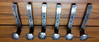 Set Of 6 Railroad Spikes Hooks Hangers Rustic Industrial Coat-hat  Brushed Steel