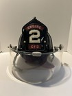 Vintage Cairns Bros  880 Fire Helmet Chatham Fd W leather Badge  Liner   Shield