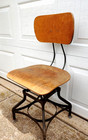 Vintage Toledo Metal Uhl Steel Drafting Chair Industrial Stool