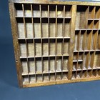 Hamilton Wooden Printer   s Drawer Vtg Large Letterpress Wood Tray Shadowbox Frshp