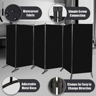 Room Divider-folding Privacy Screens  6 Ft 6 Panel Wall Separation Blinds Partit