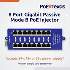 Gpoe-8b   Gigabit 8 Port Passive Power Over Ethernet Injector Mode