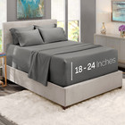 Extra Deep Pocket King Size Sheet Set - 6 Pieces - Grey