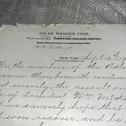 Adler M  nner Singing Society Letter New York On President Mckinley Assassination