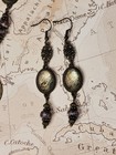 2-piece Set Made With Purple Imperial Jasper Beads And Antique Bronze Findings
