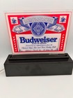 Vintage 1989 Budweiser Lighted Acrylic Beer Sign Bar Man Cave Usa Working