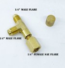 Refrigerant Quick Coupler Access Tee Split Connector 1 4   Valves Core Adapter