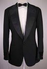 Bespoke Tuxedo 1-btn Black Peak Lapel Napoli Gurkha Trousers Formal Suit 42l