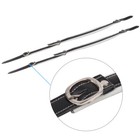 Pair Adjustable Soft Accordion Shoulder Straps Black   White Leather K0v9