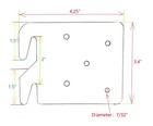Yongle Store Wood Bed Rail Hook Plates pack Plates  Gold 
