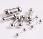Pair Steel Industrial Eyebrow Ear Cartilage Tragus Tongue   Nipple Ring Barbell
